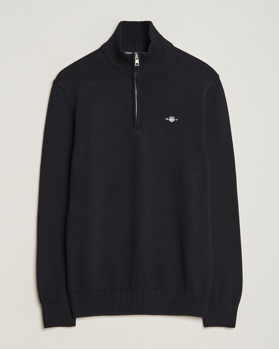 Gant Cotton Half Zip Black – Schwarz