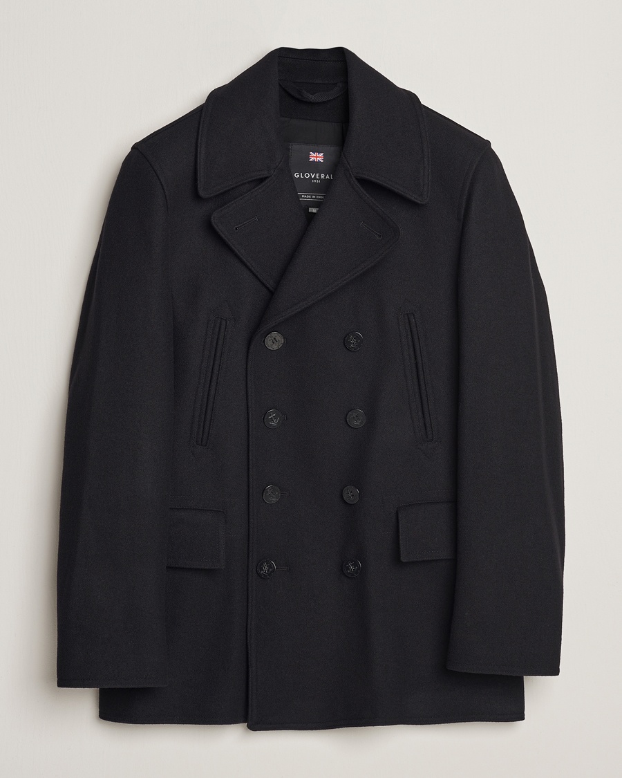 Gloverall Churchill Reefer Peacoat Black – Schwarz