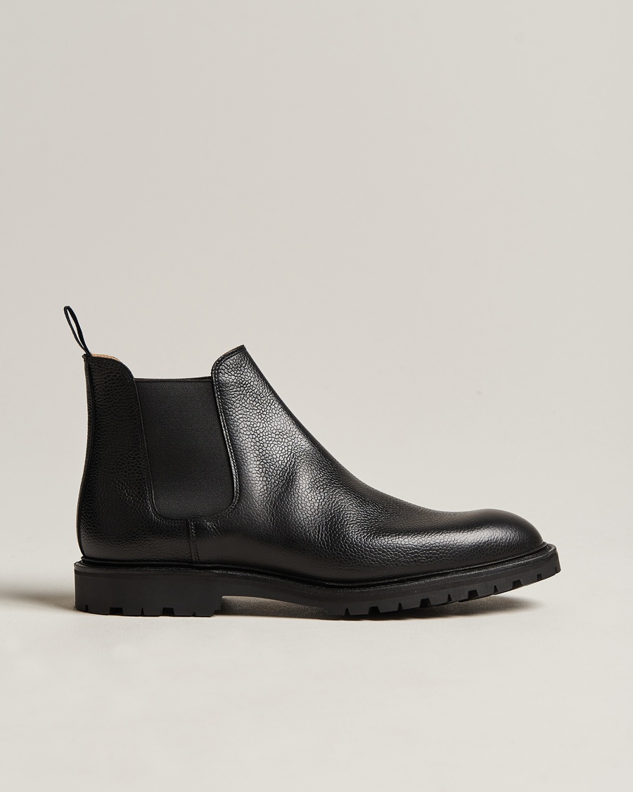 Crockett & Jones Chelsea 11 Black Calf Grained – Schwarz