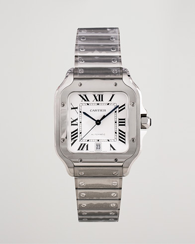 Gebraucht | Pre-Owned & Vintage Watches | Cartier Pre-Owned | Santos De Cartier Steel WSSA0018 Steel White