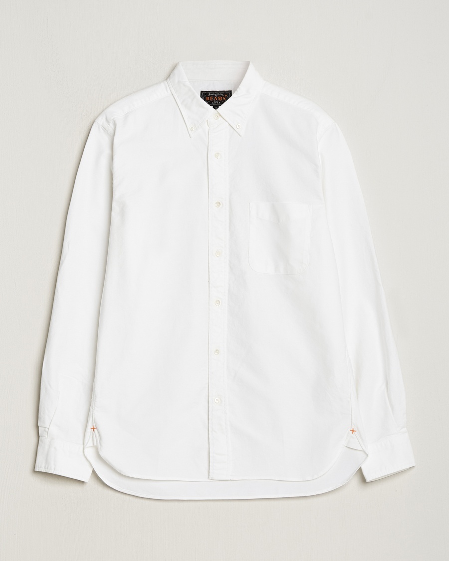 BEAMS PLUS Oxford Button Down Shirt White – Weiß