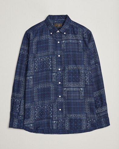 Herren | Hemden | BEAMS PLUS | Patchwork Button Down Shirt Indigo