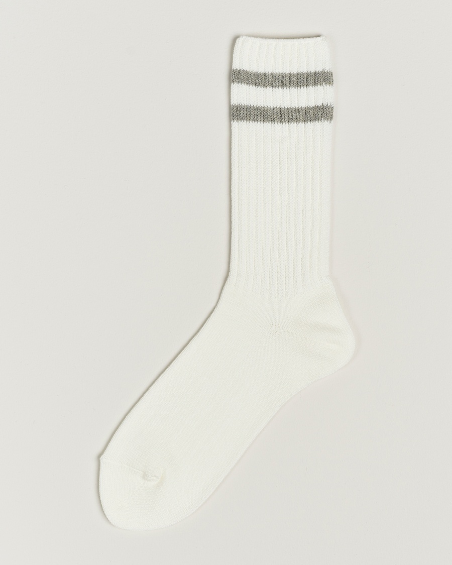 BEAMS PLUS BEAMS PLUSSchool Boy SocksWhite/Grey – Weiß