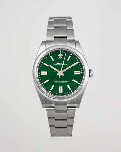 Gebraucht | Pre-Owned & Vintage Watches | Rolex Pre-Owned | Oyster Perpetual 41 Green Steel
