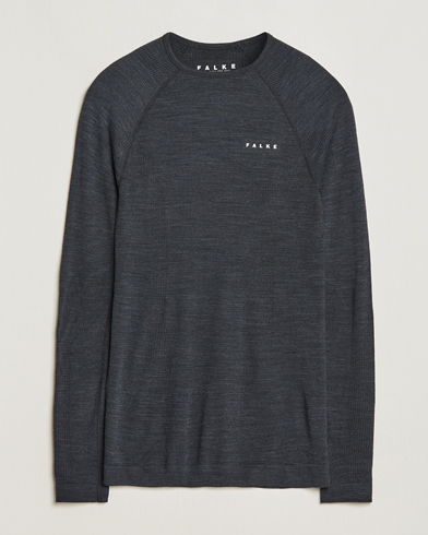 Herren | Falke | Falke Sport | Falke Long Sleeve Wool Tech Shirt Black