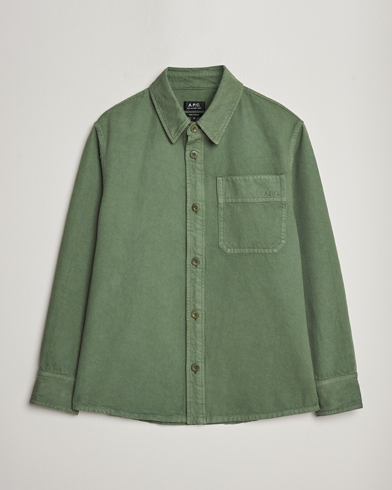 Herren | Hemden | A.P.C. | Basile Denim Overshirt Dark Green