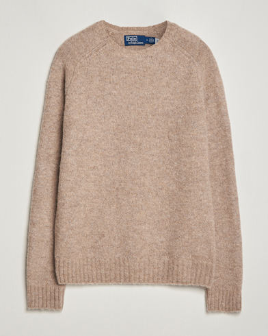 Herren |  | Polo Ralph Lauren | Alpaca Knitted Crew Neck Sweater Oak Brown Heather