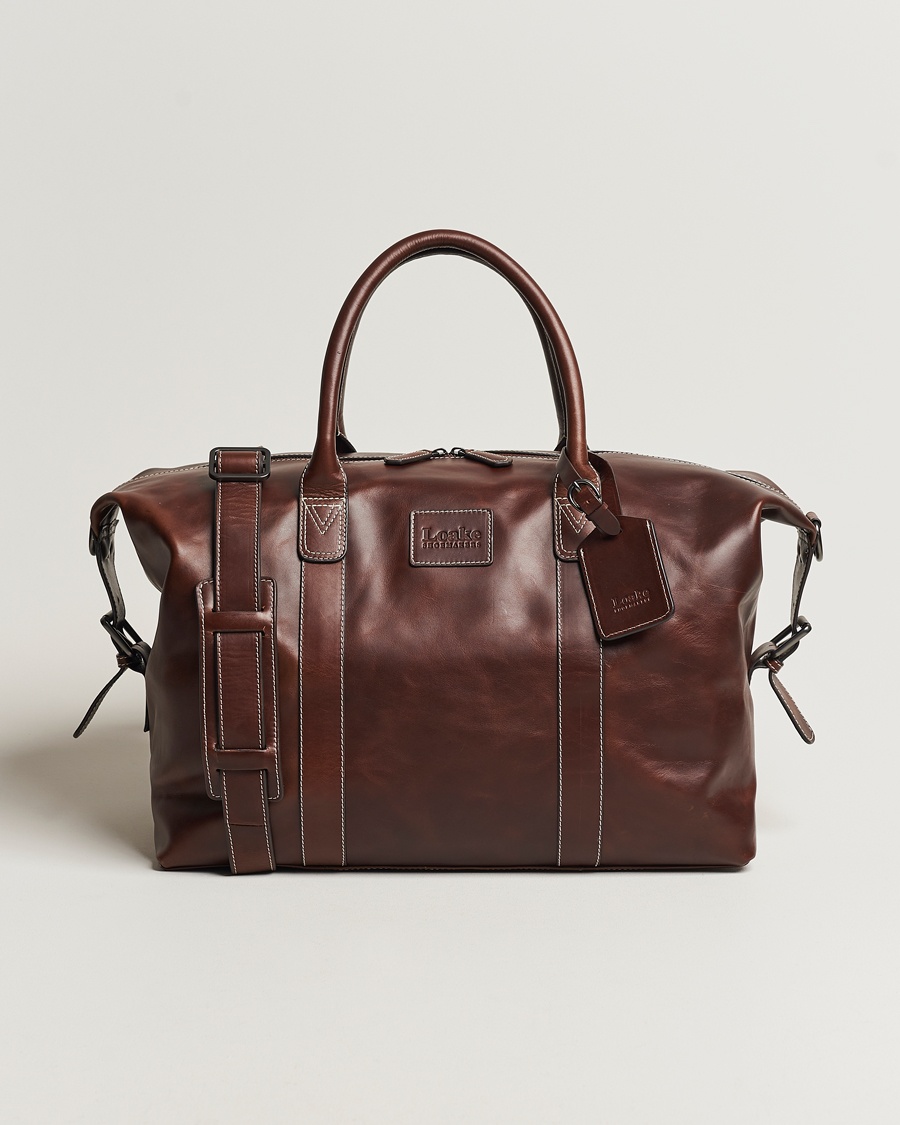 Loake Shoemakers Balmoral Veg Tanned Leather Overnight Bag Brown – Braun