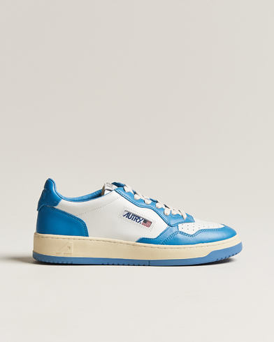 Herren |  | Autry | Medalist Low Bicolor Leather Sneaker White/Blue