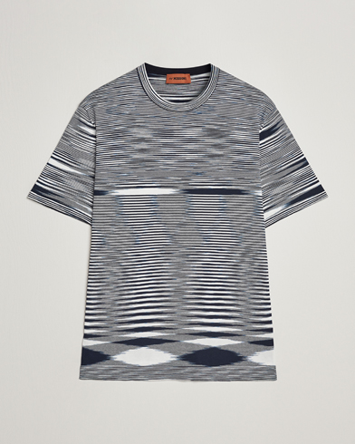 Herren | Missoni | Missoni | Space Dyed Knitted T-Shirt White/Navy