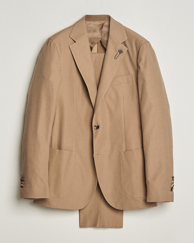 Herren | Anzüge | Lardini | Solaro Cotton Suit Light Brown