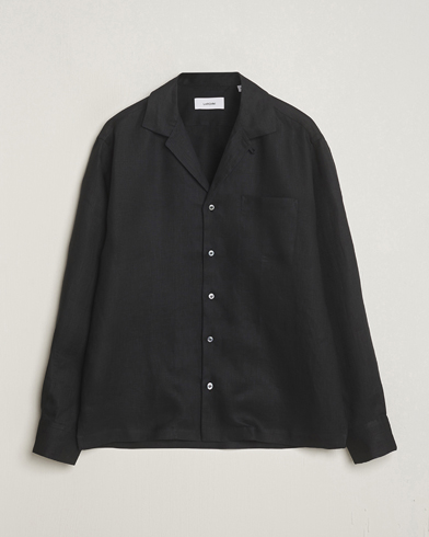 Herren | Leinenhemden | Lardini | Klop Linen Shirt Black