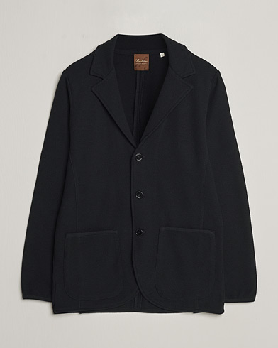 Herren | Strickblazer | Stenströms | Merino Wool Texture Knitted Blazer Black