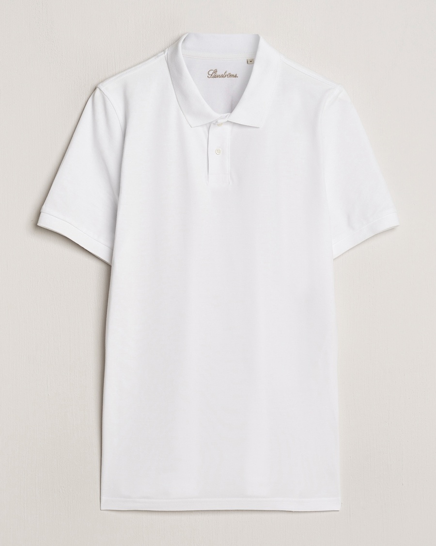 Stenströms Organic Cotton Piquet Polo Shirt White – Weiß
