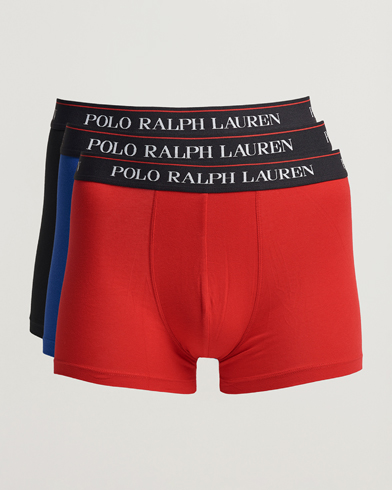 Herren | Unterwäsche | Polo Ralph Lauren | 3-Pack Cotton Stretch Trunk Sapphire/Red/Black