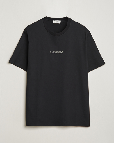 Herren | Lanvin | Lanvin | Embroidered Logo T-Shirt Black