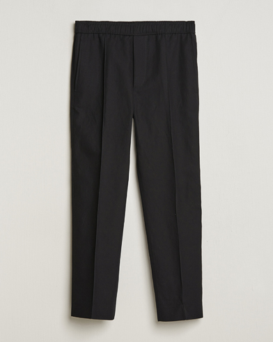 Herren | Lanvin | Lanvin | Cotton/Linen Drawstring Trousers Black
