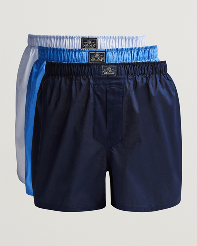Herren | Unterhosen | Polo Ralph Lauren | 3-Pack Woven Boxer Blue/Navy/Oxford Blue