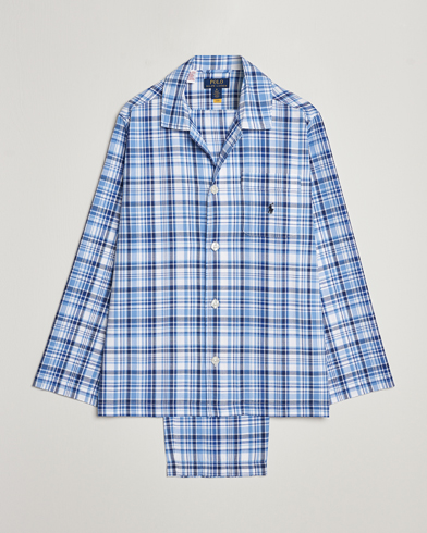 Herren | Schlafanzüge & Bademäntel | Polo Ralph Lauren | Cotton Checked Pyjama Set Blue Plaid