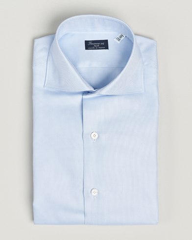 Herren | Formelle Hemden | Finamore Napoli | Milano Slim Royal Oxford Shirt Light Blue