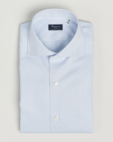 Herren | Cocktail | Finamore Napoli | Milano Slim Structured Dress Shirt Light Blue