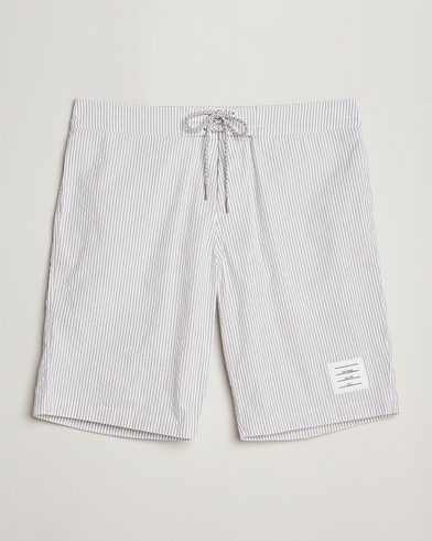 Herren | Thom Browne | Thom Browne | Seersucker Drawstring Board Shorts Light Grey