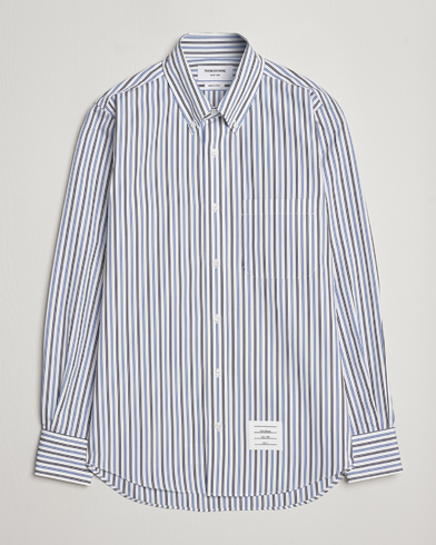 Herren | Thom Browne | Thom Browne | Button Down Poplin Shirt Navy Stripes
