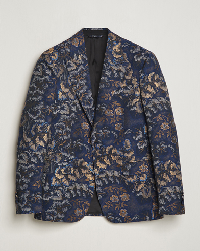Herren | Sakkos | Etro | Floral Jacquard Evening Jacket Navy