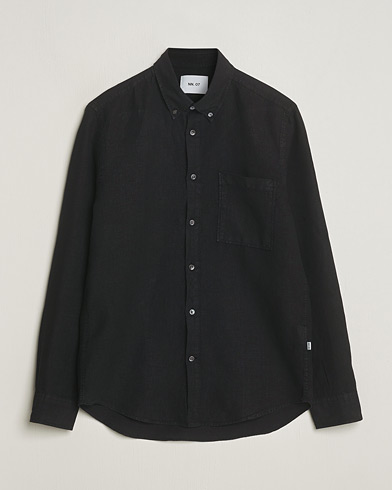 Herren | The Linen Lifestyle | NN07 | Arne Linen Shirt Black
