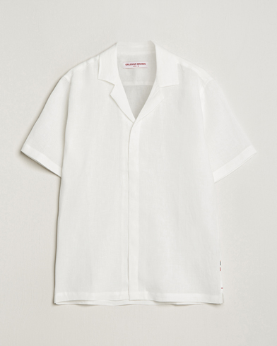 Herren | Leinenhemden | Orlebar Brown | Maitan Short Sleeve Linen Shirt White