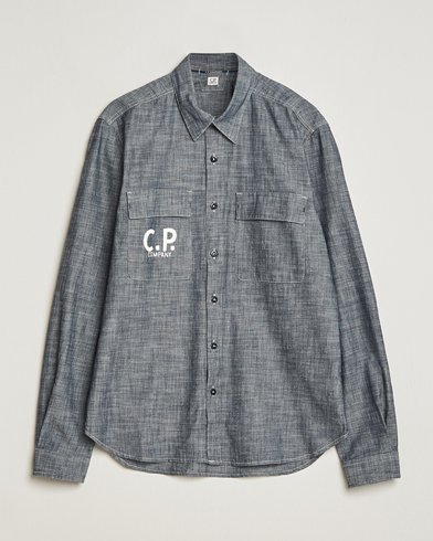 Herren | Jeanshemden | C.P. Company | Long Sleeve Chambray Denim Shirt Black