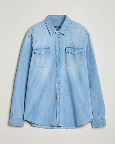 Herren | Jeanshemden | Dondup | Slim Fit Pocket Denim Shirt Light Blue