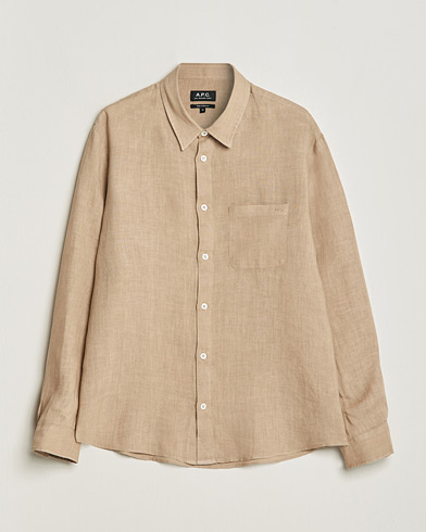 Herren | Hemden | A.P.C. | Cassel Linen Shirt Beige