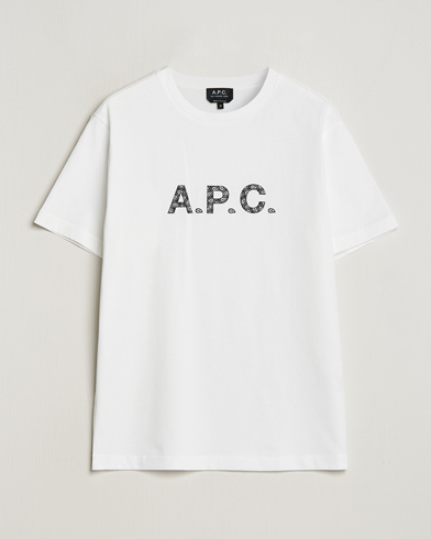 Herren | Kurzarm T-Shirt | A.P.C. | Paisley Logo Crew Neck T-Shirt White