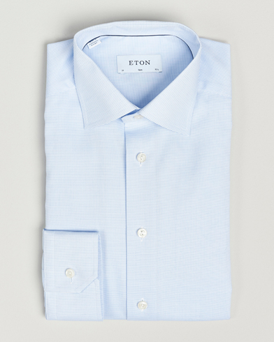 Herren | Eton | Eton | Slim Fit Twill Shirt Light Blue