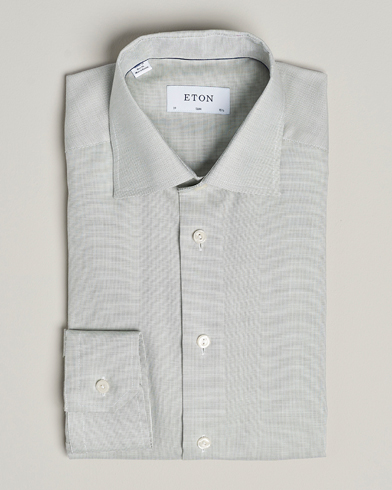 Herren | Eton | Eton | Slim Fit Twill Shirt Mid Green