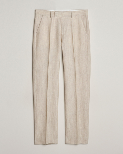 Herren | Anzughosen | Tiger of Sweden | Tenser Wool/Linen Canvas Trousers Natural White