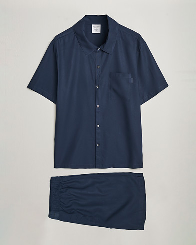 Herren | Pyjama-Set | Calvin Klein | Viscose Short Sleeve Pyjama Set Blue Shadow
