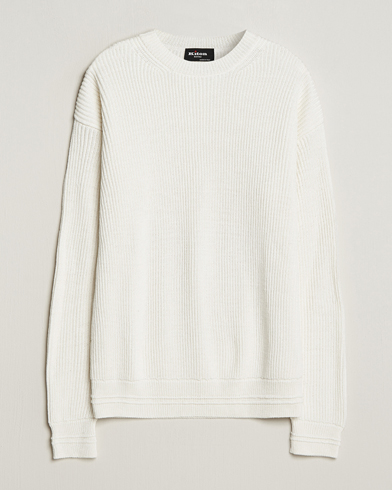 Herren | Kiton | Kiton | Cotton/Silk Rib Pullover Off White