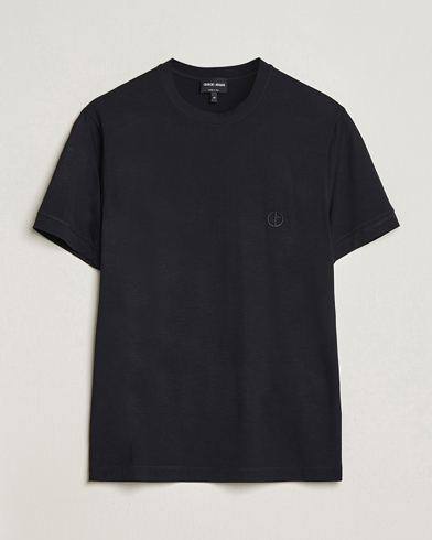 Herren | Giorgio Armani | Giorgio Armani | Embroidered Logo T-Shirt Black