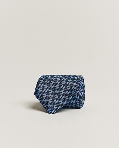 Herren | Giorgio Armani | Giorgio Armani | Printed Silk Tie  Navy Blue