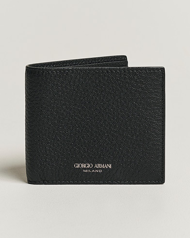 Herren | Normale Geldbörsen | Giorgio Armani | Grain Leather Wallet Black Calf