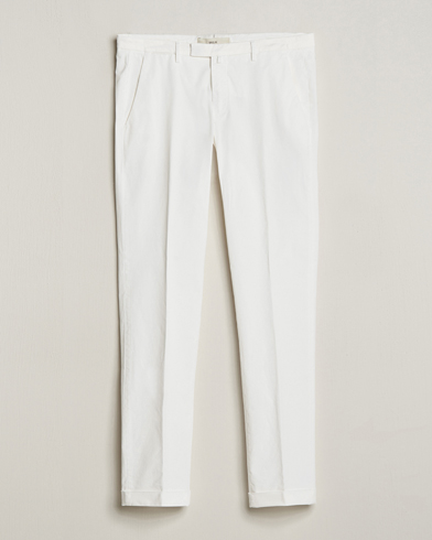 Herren | Chinos | Briglia 1949 | Slim Fit Cotton Stretch Chinos White