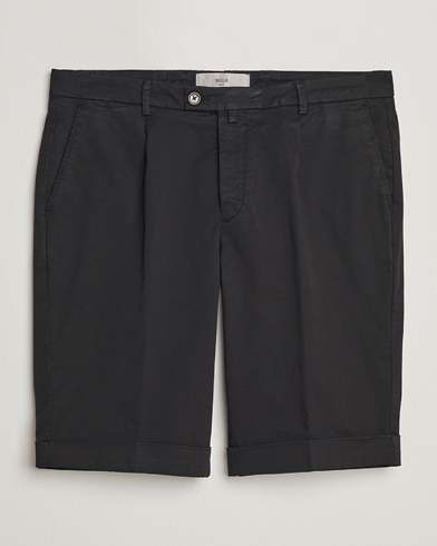 Herren | Chinoshorts | Briglia 1949 | Pleated Cotton Shorts Black