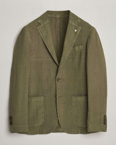 Herren | Sakkos | L.B.M. 1911 | Jack Regular Fit Linen Blazer Olive