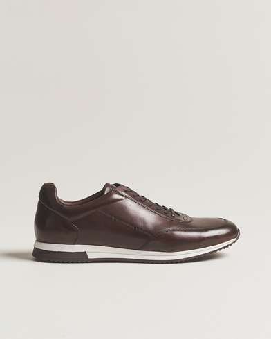 Herren | Laufschuhe Sneaker | Loake 1880 | Bannister Leather Running Sneaker Dark Brown