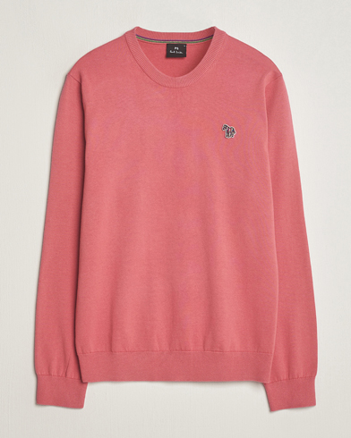 Herren | Paul Smith | PS Paul Smith | Zebra Cotton Knitted Sweater Faded Pink