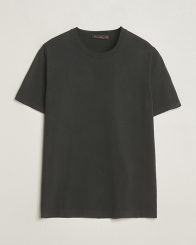 Herren | Oscar Jacobson | Oscar Jacobson | Brian Knitted Cotton T-Shirt Olive