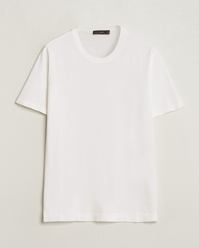 Herren |  | Oscar Jacobson | Brian Knitted Cotton T-Shirt White