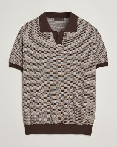 Herren |  | Oscar Jacobson | Dalius Structured Cotton Polo Brown